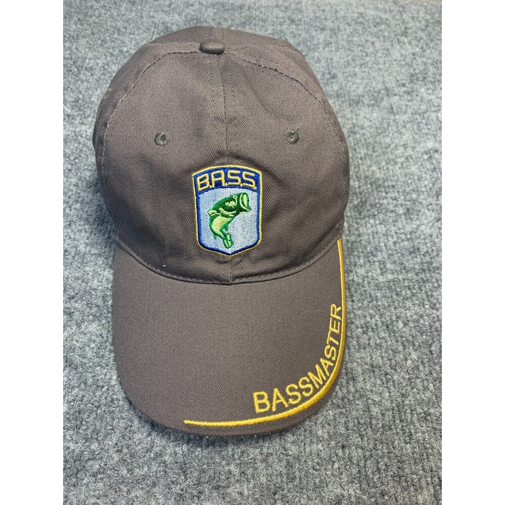 Blue Bassmaster Hat Adjustable Strap 100% Cotton USA Flag Logo